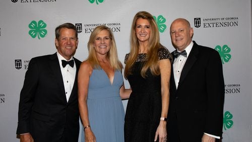 Gov. Brian Kemp, left, with First Lady Marty Kemp, Kelly Loeffler and husband Jeff Sprecher at the Georgia 4-H gala in August. On Wednesday, Gov. Kemp formally announced Loeffler as his selection to succeed Johnny Isakson as U.S. senator. SPECIAL to the AJC from Blane Marable Photography and Georgia 4-H