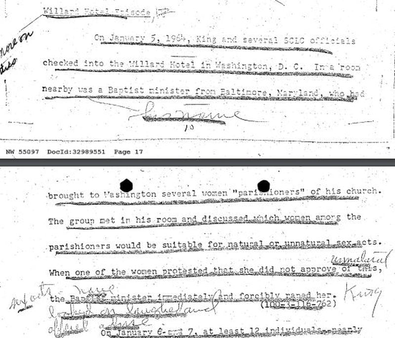 From the FBI files on Dr. Martin Luther King, Jr.