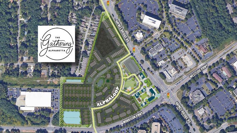 The Alpharetta City Council recently approved an agreement with BB Morrison Park regarding  
maintenance responsibility for streets within The Gathering Alpharetta. COURTESY CITY OF ALPHARETTTA