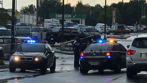 The shooting took place in a parking lot at Memorial Drive and Columbia Drive.