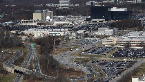 FORT MEADE, MD - DECEMBER 01: An aerial view of the The National Security Agency on December 1, 2016 in Fort Meade, Maryland. (Photo by Patrick Smith/Getty Images)