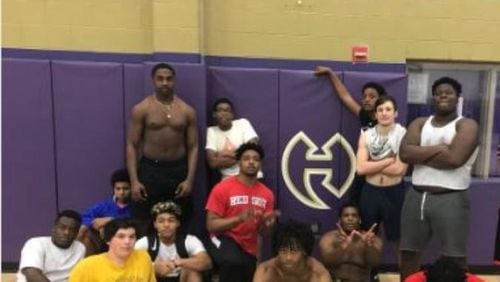 Hiram football players have been busy with off-season workouts