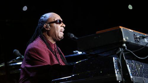 The legendary Wonder brought his tour celebrating his landmark album, "Songs in the Key of Life," to Atlanta, performing to a sold-out audience at the Philips Arena. (Akili-Casundria Ramsess/Special to the AJC) Stevie Wonder will help honor Prince. Akili-Casundria Ramsess/Special to the AJC.