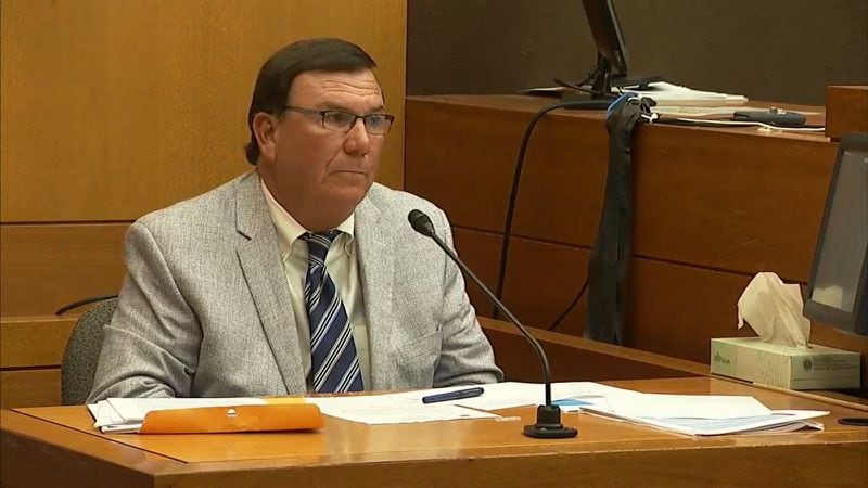 Ted Smith, the CEO and owner of Arcilla Mining and Land Co., testifies at the Tex McIver murder trial on April 12, 2018 at the Fulton County Courthouse. (Channel 2 Action News)