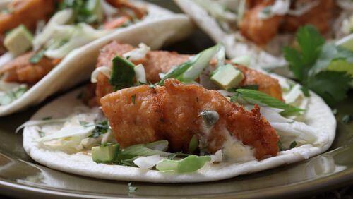 Fish Tacos with Cilantro Tartar Sauce (Patricia Beck/Detroit Free Press/TNS)