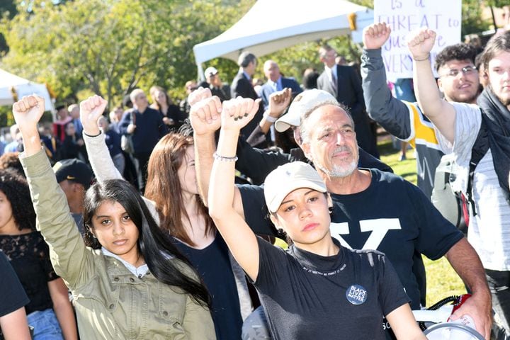 Kennesaw State students protest at Sam Olens event