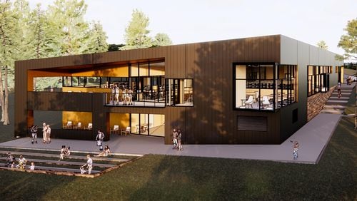 This rendering shows the design for the Northeast Cobb Community Center, which will house the Gritters Library and a space for Workforce Cobb in north Marietta. Cobb County