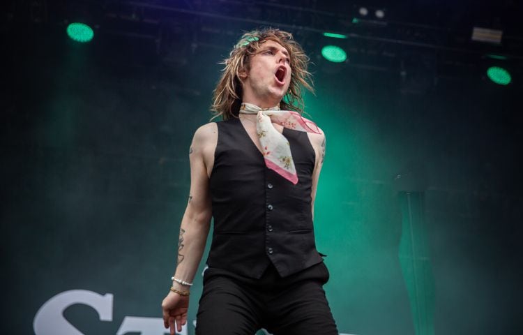 Atlanta, Ga: The Struts brought their brand of glam rock to a crowd that belted out every word at the Piedmont Stage on Sunday. Photo taken May 5, 2024 at Central Park, Old 4th Ward. (RYAN FLEISHER FOR THE ATLANTA JOURNAL-CONSTITUTION)