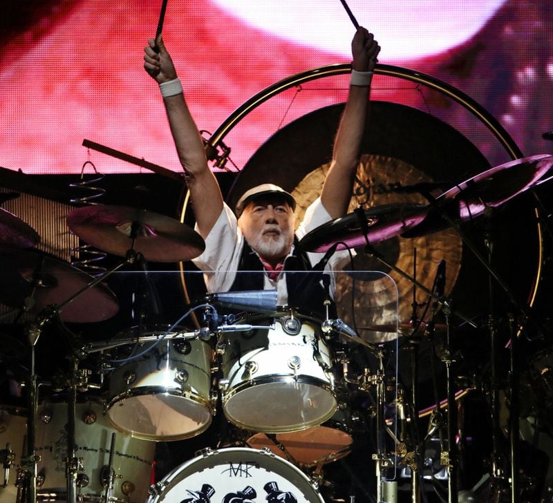 At age 73, Mick Fleetwood shows the energy of a 23 year old on the drum kit on March 3, 2019 at State Farm Arena.
