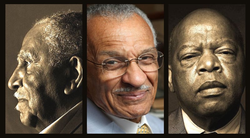 Civil Rights icons, Joseph Lowery, C.T. Vivian and John Lewis. AJC File
