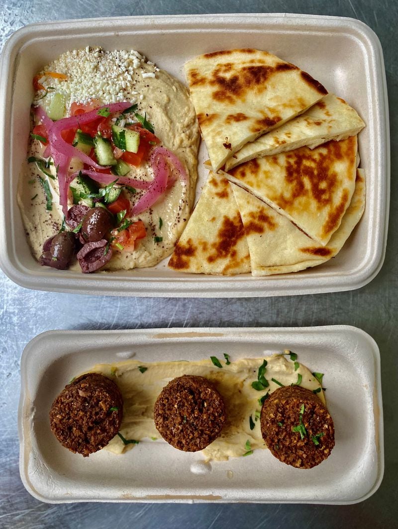 Local Expedition’s eclectic global menu includes Mediterranean fare, such as hummus with pita and falafel. Wendell Brock for The Atlanta Journal-Constitution