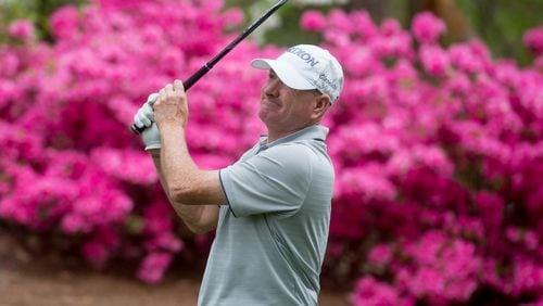 Augusta National doesn't have the azalea market cornered - that's Mitsubishi Electric Classic champion Steve Flesch at TPC Sugarloaf Saturday