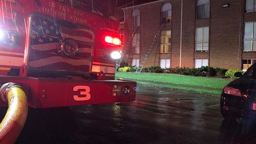 Six families were displaced by an early-morning fire that broke out at a DeKalb County apartment complex