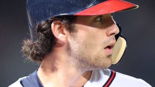 Braves shortstop Dansby Swanson has been out of the lineup two weeks with a strained side, but went 2-for-3 with a two-run homer in a minor league game as he nears return. (Curtis Compton/AJC file photo)