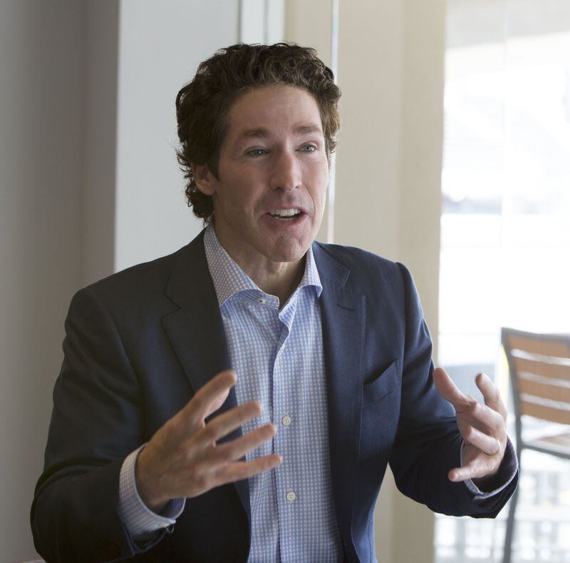 Joel Osteen speaks during an interview about his upcoming America’s Night of Hope event at SunTrust Park on Sept. 30. (Photo by Phil Skinner)
