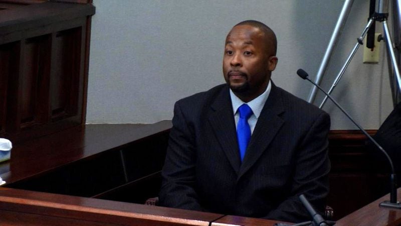 Martin Jackson, an investigator with the Cobb County Medical Examiner's office, testifies during the murder trial of Justin Ross Harris at the Glynn County Courthouse in Brunswick, Ga., on Tuesday, Oct. 18, 2016. (screen capture via WSB-TV)