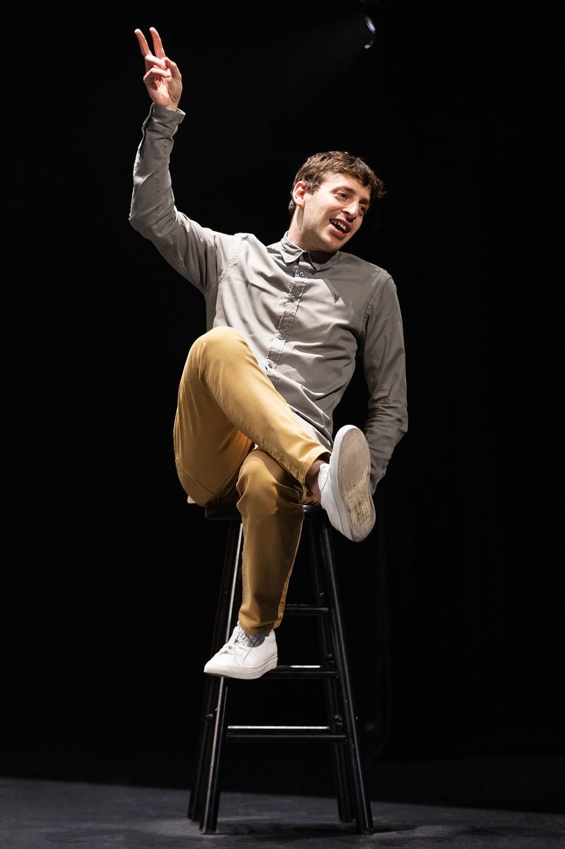 Alex Edelman’s award-winning one-man comedy-theater show “Just for Us,” about a Jewish comedian infiltrating a white supremacist meeting, will play at the Alliance Theatre Jan. 5-7. 
(Courtesy of Matthew Murphy)