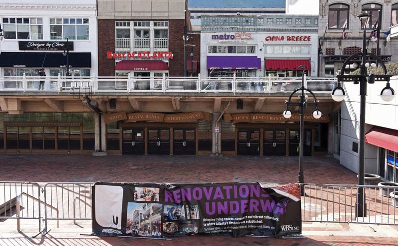 January 9, 2020 Atlanta - Picture shows Underground Atlanta on Thursday, January 9, 2020. South Carolina-based WRS acquired Underground Atlanta in March 2018 with plans to build a $300 million blend of apartments, student housing and retail. (Hyosub Shin / Hyosub.Shin@ajc.com)