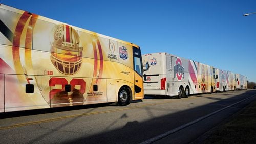 The Buckeyes arrived in Atlanta on Sunday for the Peach Bowl. (Photo by Paul Abell/Chick-fil-A Peach Bowl)
