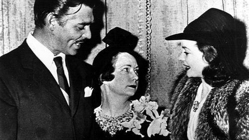 Actress Vivien Leigh and actor Clark Gable meet "Gone With The Wind" author Margaret Mitchell at a party given by the Atlanta Women's Press Club, Dec. 15, 1939.