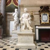Georgia's statue of Alexander Hamilton Stephens, who served as the vice president of the Confederacy, resides in Statuary Hall inside the U.S. Capitol.