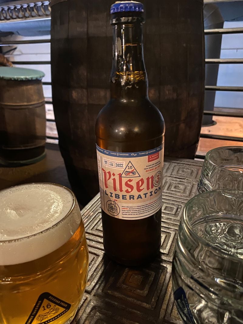 Pivovar Proud bottled its Czech version of Pilsen Liberation and sent samples to Three Taverns. 
Bob Townsend for The Atlanta Journal-Constitution