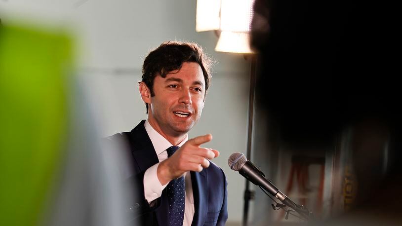  Senator Jon Ossoff speaks at a press conference at Hartsfield-Jackson International Airport to announce the expansion of Concourse D on Thursday, July 7, 2022. (Natrice Miller/natrice.miller@ajc.com)