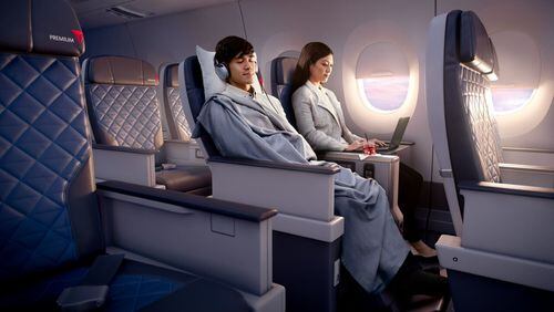 Delta premium economy seats. Source: Delta Air Lines.