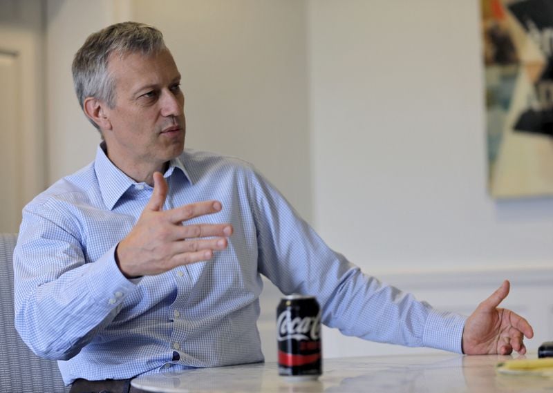 James Quincey, the new CEO of Coke, is taking over from Muhtar Kent. Photographed in his office in Atlanta. BOB ANDRES /BANDRES@AJC.COM