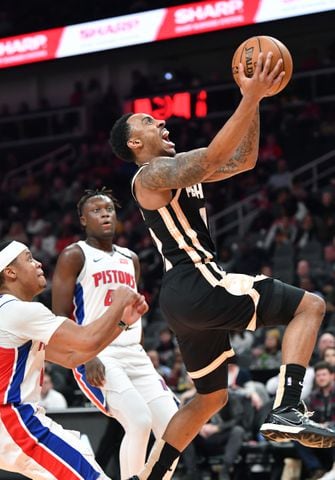 Photos: Hawks are routed at home by the Pistons