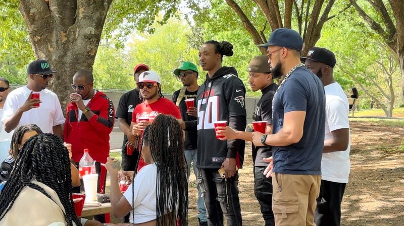 Thirty students from Atlanta-area HBCUs met with the FreakNik Reunion 2024 team in Grant Park in Atlanta, Georgia on April 14, 2024 to give feedback on the future of FreakNik. (Photo courtesy of After 9 Partners)