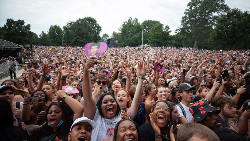 Fans are energized for the second day of performances at Music Midtown on Sunday, September 19, 2021, in Piedmont Park. (Photo: Ryan Fleisher for The Atlanta Journal-Constitution)