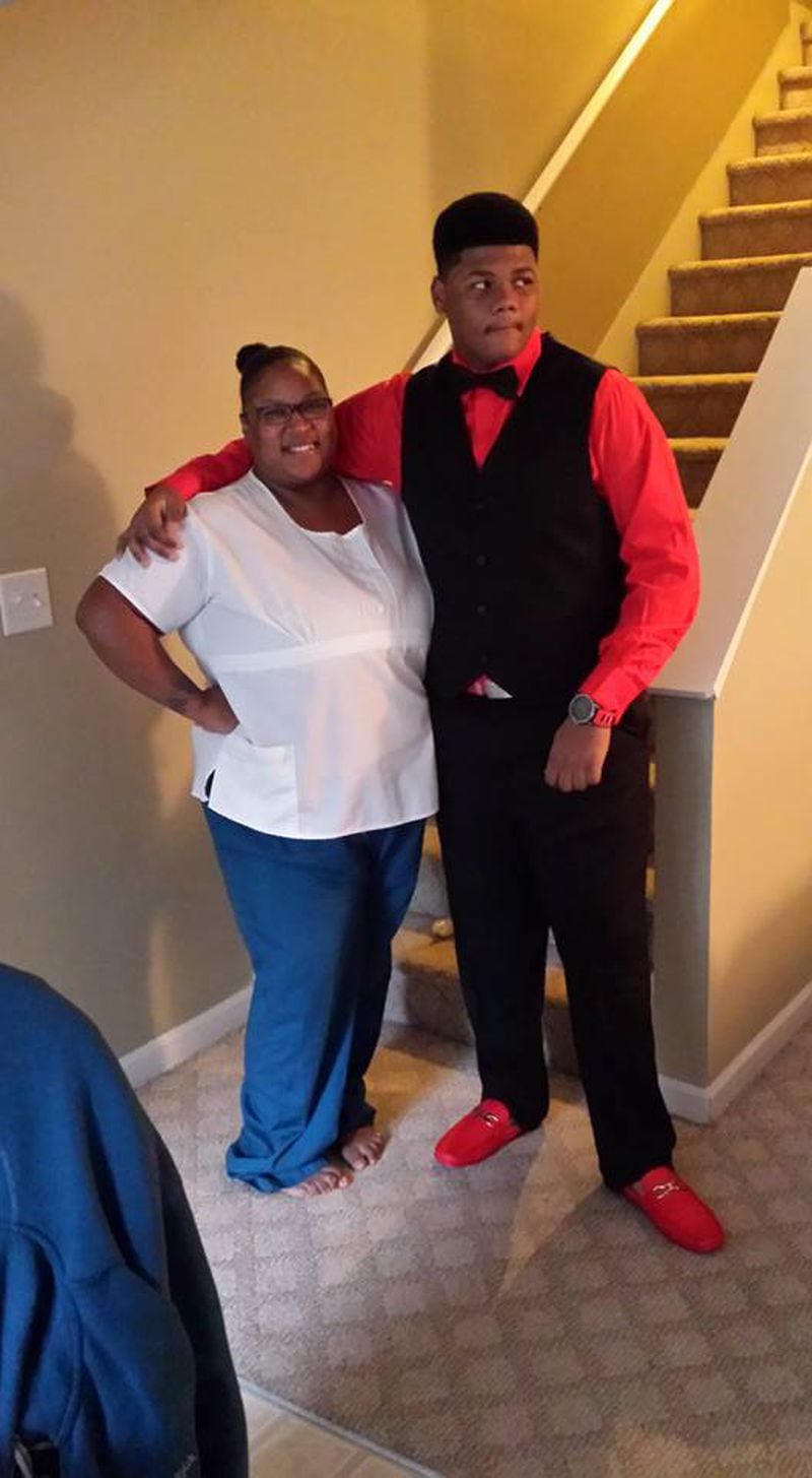 Sandra Renee White and her son Arkeyvion, 16, are shown in this photo from Sandra White’s Facebook page.