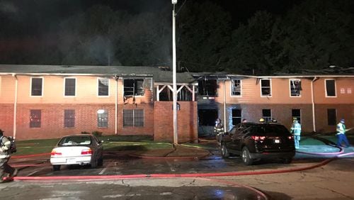A large apartment fire displaced 46 people in Spalding County, authorities said.