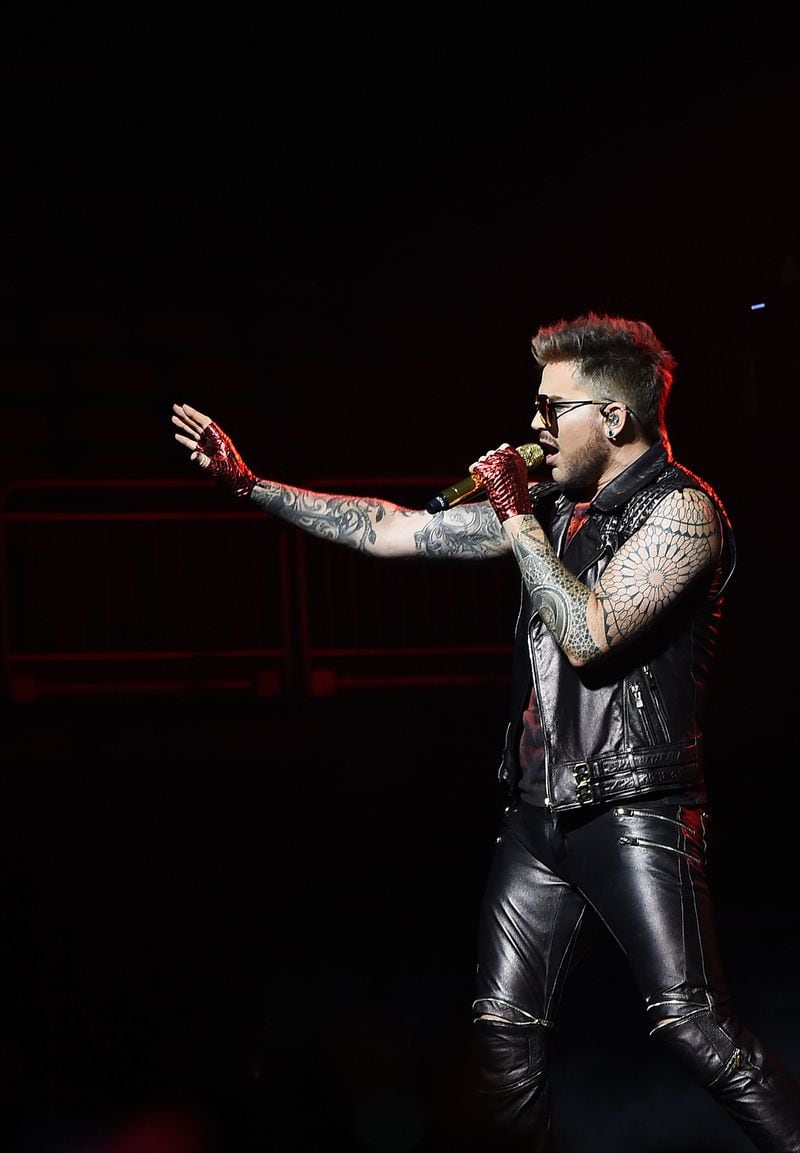  NEWARK, NJ - JULY 26: Singer Adam Lambert performs with Queen at Prudential Center on July 26, 2017 in Newark, New Jersey. (Photo by Michael Loccisano/Getty Images)
