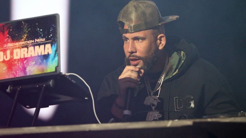 The Legendz of the Streetz Tour rocked sold-out State Farm Arena in Atlanta on Friday, April 1, 2022. The show featured hip-hop stars DJ Drama (above), Rick Ross, Jeezy, T.I., Trina, Dav3D and D'Myke. (Photo: Robb Cohen for The Atlanta Journal-Constitution)