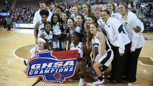 The Wesleyan girls team won the GHSA Class A-Private championship in 2018.