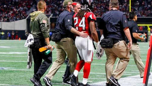 Falcons running back Devonta Freeman had only two carries in Week 10 before leaving with a concussion.