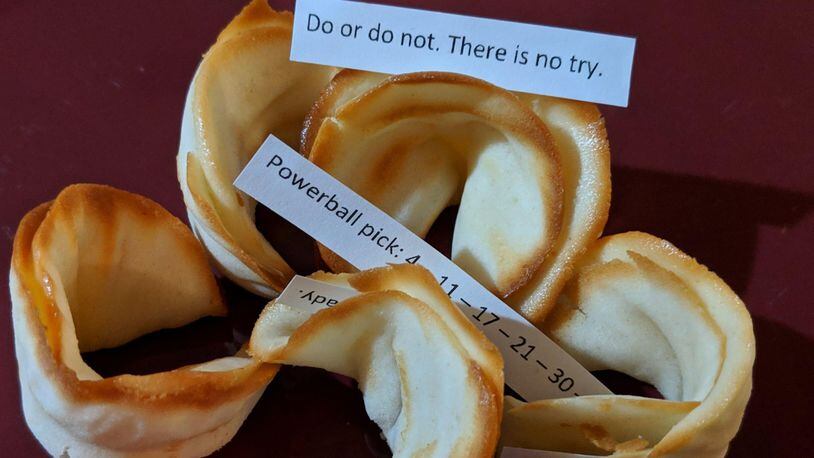 Ring in the new year with homemade fortune cookies. Personalized fortunes tucked inside the treats guarantee they will be the talk of the party. CONTRIBUTED BY PAULA PONTES