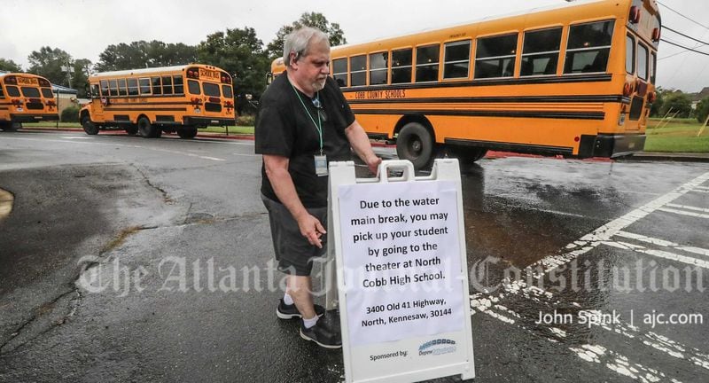 Students at Big Shanty Elementary were relocated to North Cobb High School for the remainder of the school day due to the disruption, according to a school district spokesperson.