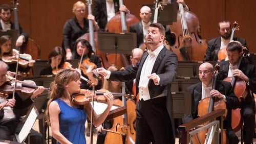 Matthias Pintscher leads the ASO and guest artist Nicola Benedetti Thursday night at Symphony Hall. CONTRIBUTED BY JEFF ROFFMAN