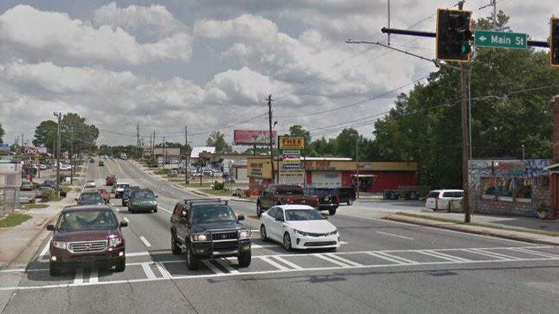 Tucker’s Main Street between Lawrenceville Highway and Railroad Avenue will be closed to through-traffic in early March for street repairs. Google Earth
