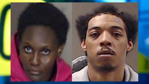 DeKalb County police have charged Malisha Sasfras (left) and Javonte Harris with murder.
