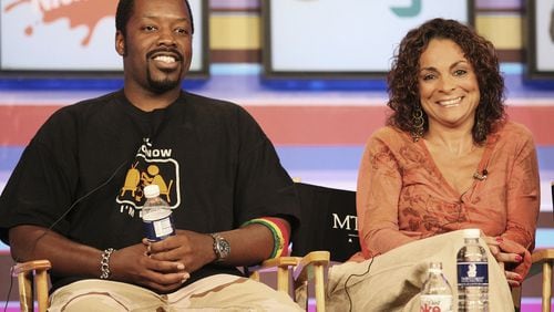 PASADENA, CA - JULY 13: (L-R) Actor Kadeem Hardison and actress Jasmine Guy speak during the 2006 Summer Television Critics Association Press Tour for the Nick at Nite Network at the Ritz Carlton Hotel on July 13, 2006 in Pasadena, California. (Photo Frederick M. Brown / Getty Images).
