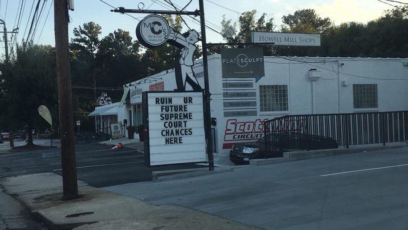 The sign in front of Mr C’s Bar & Grill on Sept. 20, 2018.
