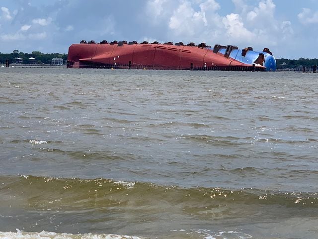 Golden Ray shipwreck as of July 2020