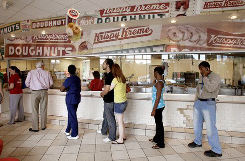 Customers line up for National Doughnut Day