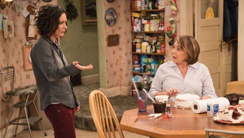 Sara Gilbert (left) was the brainchild behind the re-launch  of "Roseanne."