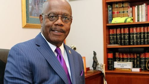 July 31, 2019 Atlanta - Fulton County DA Paul Howard talks to the AJC about the new conviction integrity unit which will look at the Leo Frank case and could ultimately result in a posthumous exoneration. August is a month of milestones in the Leo Frank case. This year brings prominent renewed interest and sharp divisions. The superintendent of the National Pencil Company was convicted on Aug 25 1913 for the murder of 13-year-old worker Mary Phagan. Two years later, on Aug 16 1915, a lynch mob furious that Gov. John Slaton had commuted Frank's sentence broke him out of prison and hanged him in Marietta. Frank was posthumously pardoned in 1986 and now the Fulton County DA's office is reexamining the case. Rabbi Steven Lebow and former Gov. Roy Barnes are among the advocates working to fully exonerate Frank. A recent lecture on the case drew a SRO crowd to the Marietta History Museum on the Marietta Square, just up the road from both Mary Phagan's grave and the site where Leo Frank was hanged. The crowd included former AG Sam Olens and members of the Breman Jewish Museum - and Mary Phagan's two great nieces, who are furious at the effort to exonerate Frank. (TYSON HORNE / TYSON.HORNE@AJC.COM)