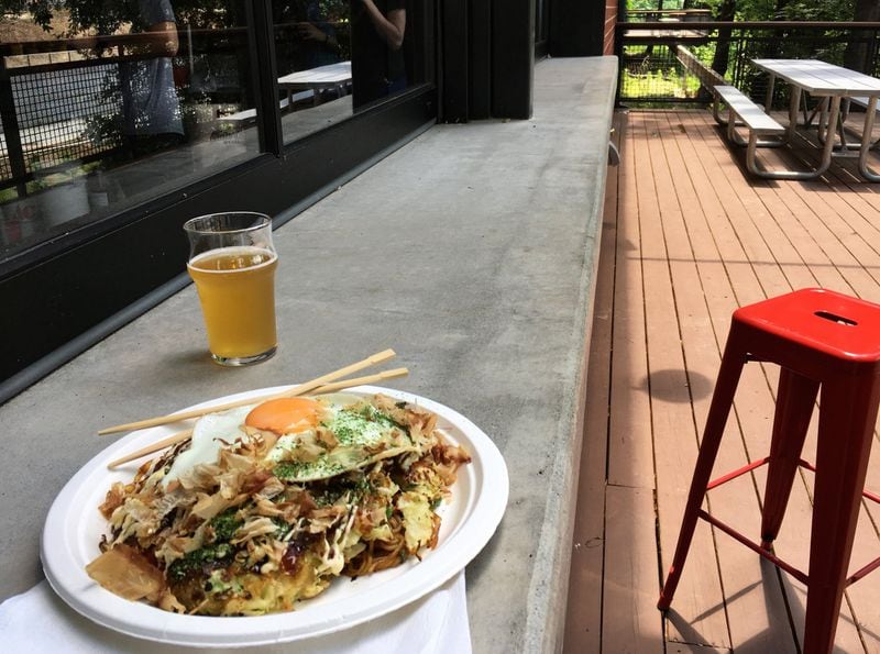 Ok Yaki serves okonomiyaki at different locations throughout Atlanta, including the Beltline adjacent Monday Night Garage. CONTRIBUTED BY WYATT WILLIAMS